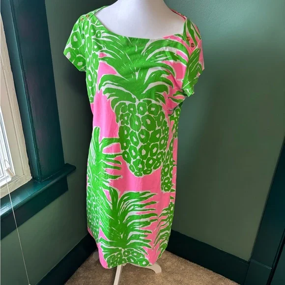 Lilly Pulitzer Pink and Green Pineapple Swim Cover-Up - Picture 1 of 4